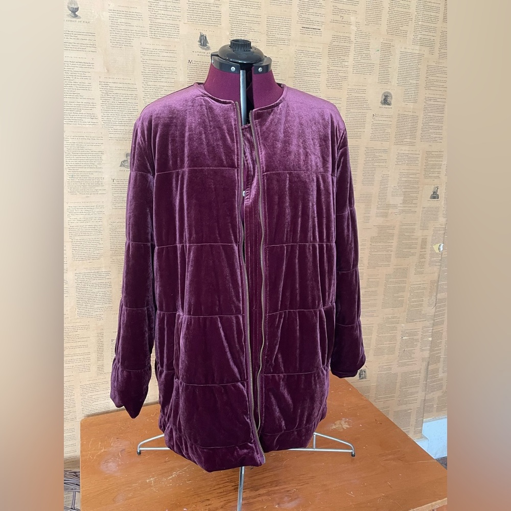 Velvet Puffer Coat